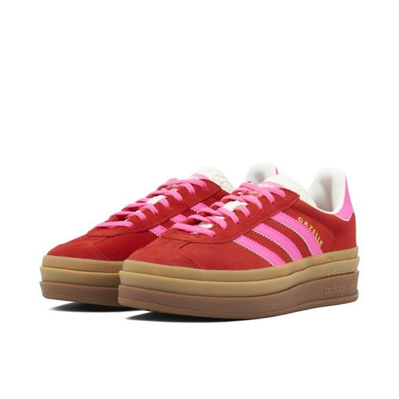 2024 ADIDAS GAZELLE BOLD COLLEGIATE RED LUCID PINK WOMENS - Picture 9 of 14